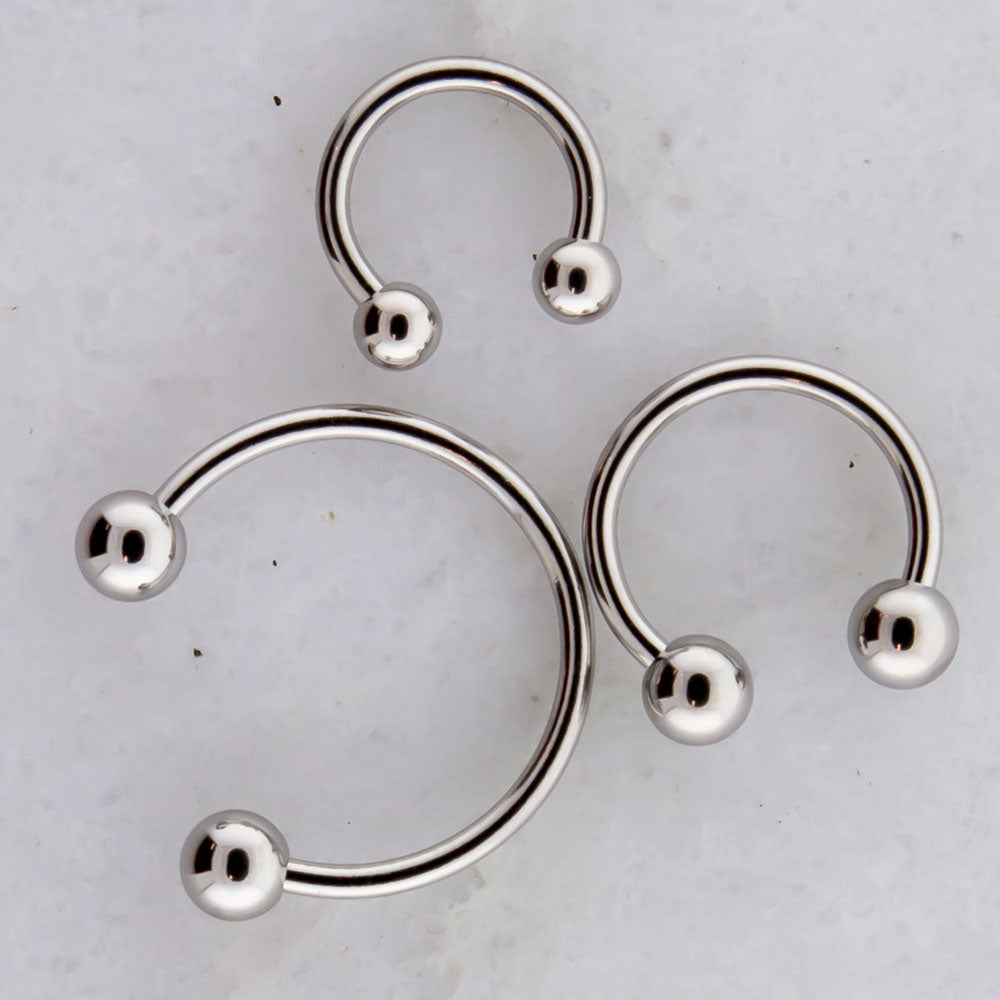Steel Externally Threaded 14G Horseshoe | Body Jewelry | Wiccan Center