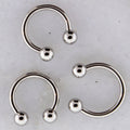 Steel Externally Threaded 16G Horseshoe | Body Jewelry | Wiccan Center