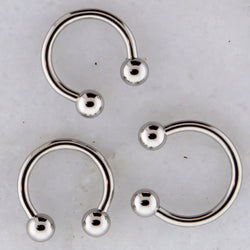 Steel Externally Threaded 16G Horseshoe | Body Jewelry | Wiccan Center
