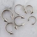 Spiked Steel Externally Threaded Horseshoes | Body Jewelry | Wiccan Center