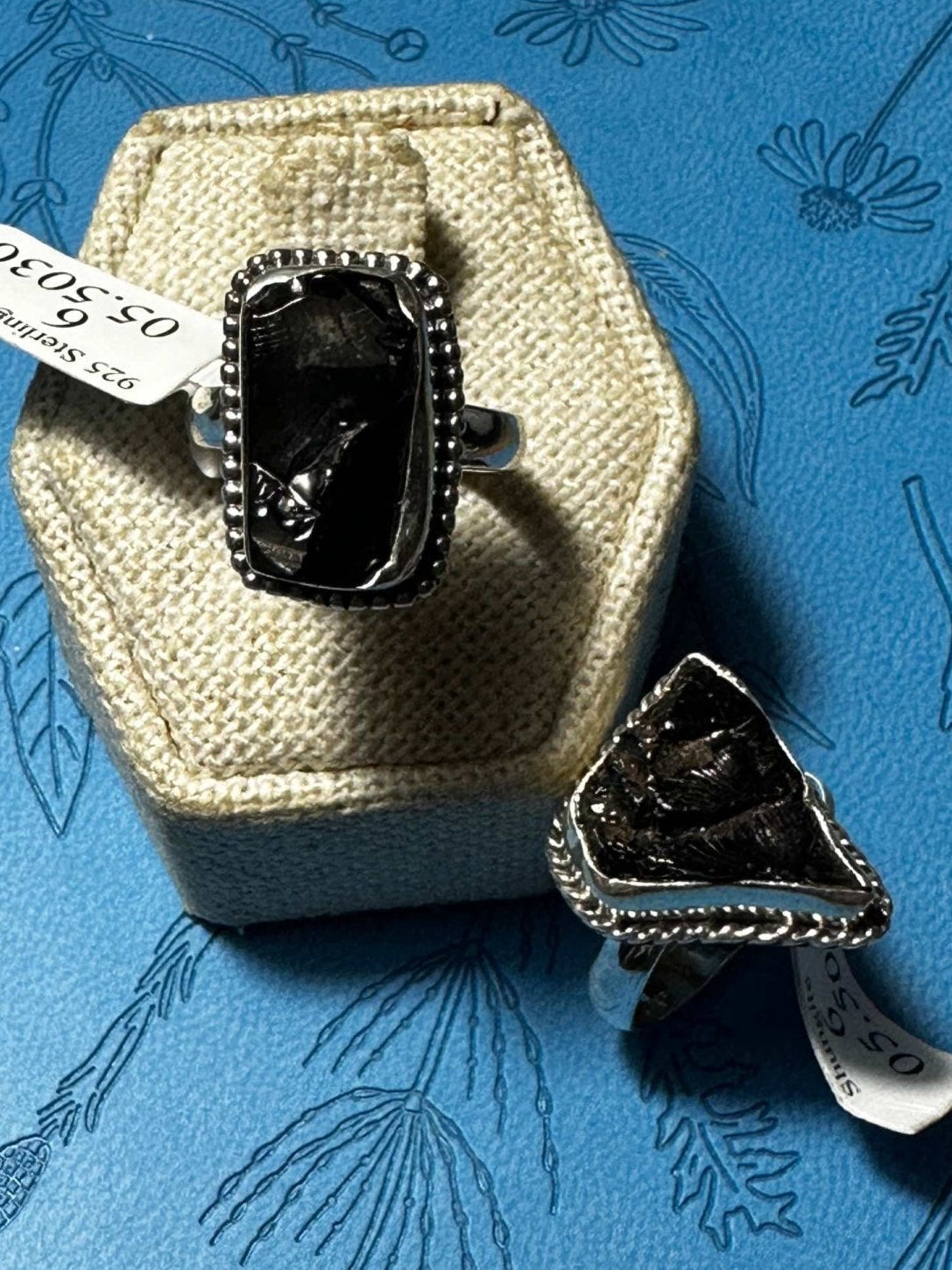 Raw Shungite Sterling Silver Ring | Rings | Wiccan Center