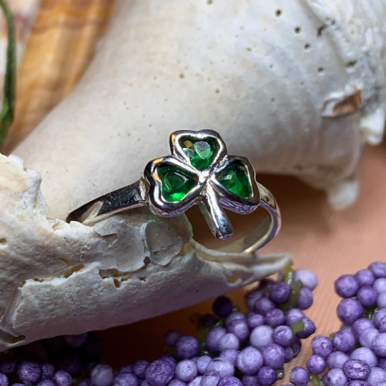 Emerald Isle Irish Shamrock Ring in Sterling Silver | Ring | Wiccan Center