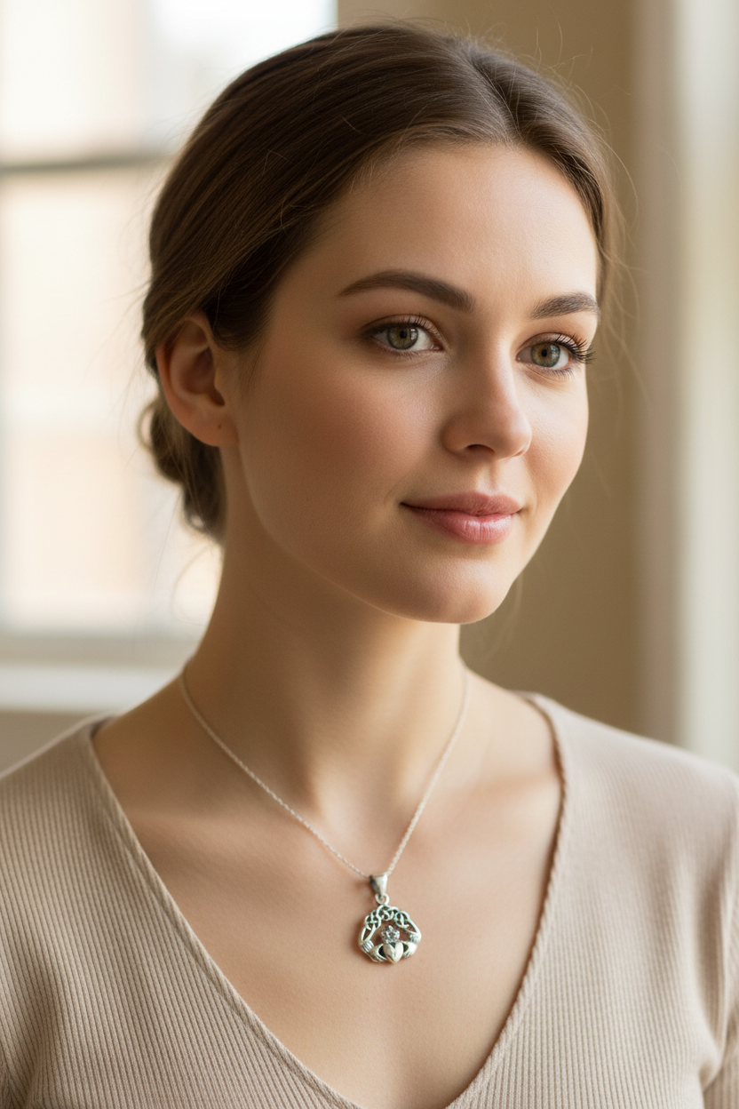 Claddagh Heart Necklace | Pendant | Wiccan Center