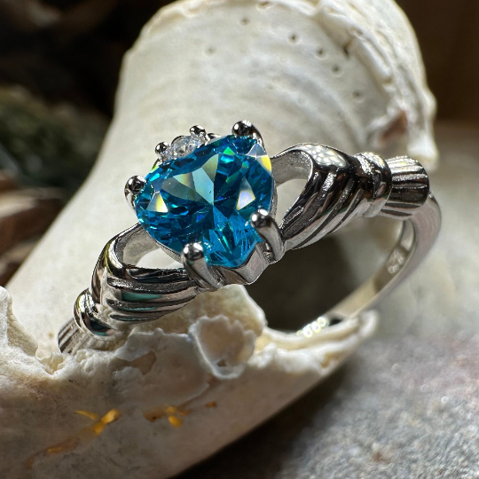 Topaz Claddagh Ring | Ring | Wiccan Center