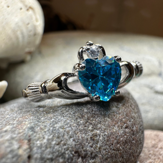 Topaz Claddagh Ring | Ring | Wiccan Center