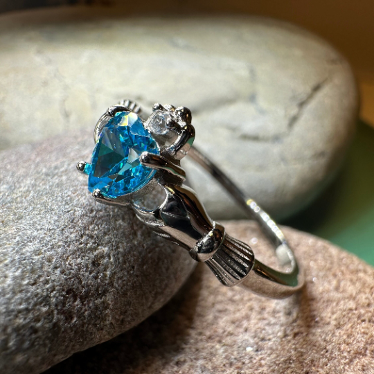 Topaz Claddagh Ring | Ring | Wiccan Center