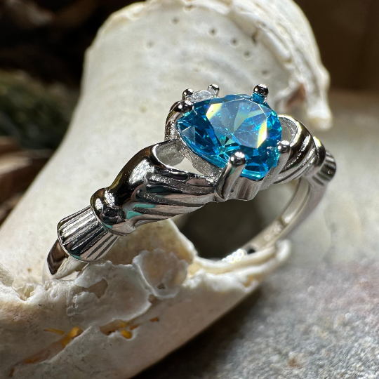 Topaz Claddagh Ring | Ring | Wiccan Center
