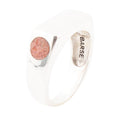 Signet Orange Sponge Coral and Sterling Silver In The Hole Ring | Rings | Wiccan Center