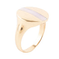 Signet Pink Opal and Bronze Circle Ring | Rings | Wiccan Center