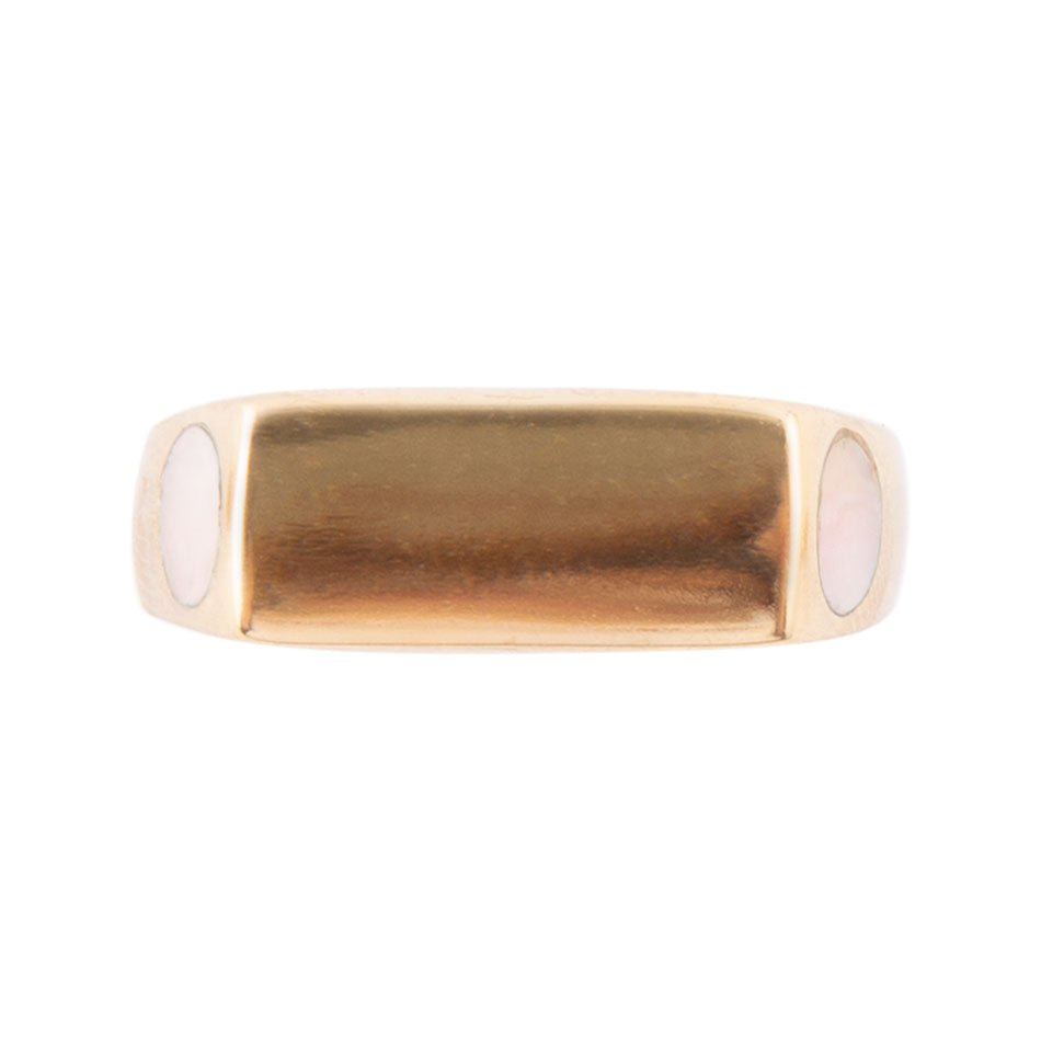 Signet Pink Opal and Bronze In The Hole Ring | Rings | Wiccan Center