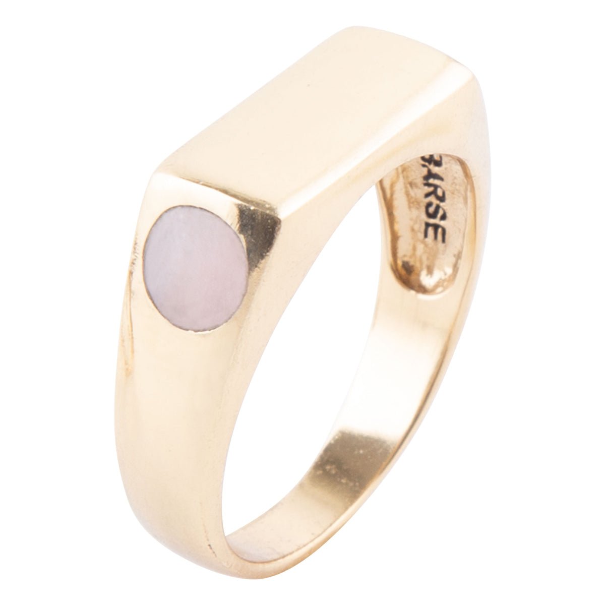 Signet Pink Opal and Bronze In The Hole Ring | Rings | Wiccan Center