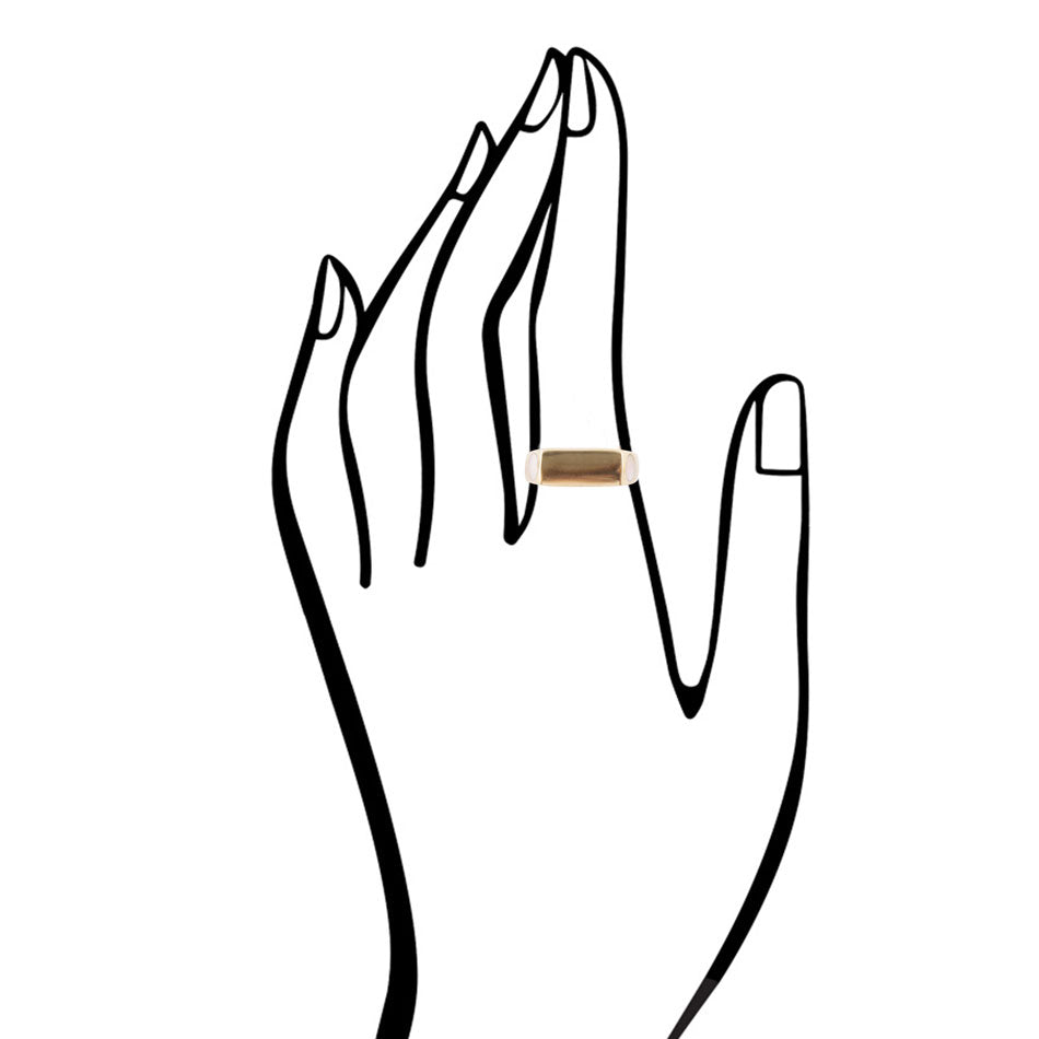 Signet Pink Opal and Bronze In The Hole Ring | Rings | Wiccan Center
