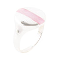 Signet Pink Opal and Sterling Silver Circle Ring | Rings | Wiccan Center