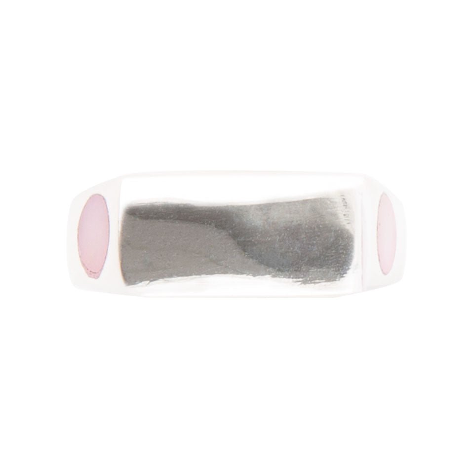 Signet Pink Opal and Sterling Silver In The Hole Ring | Rings | Wiccan Center