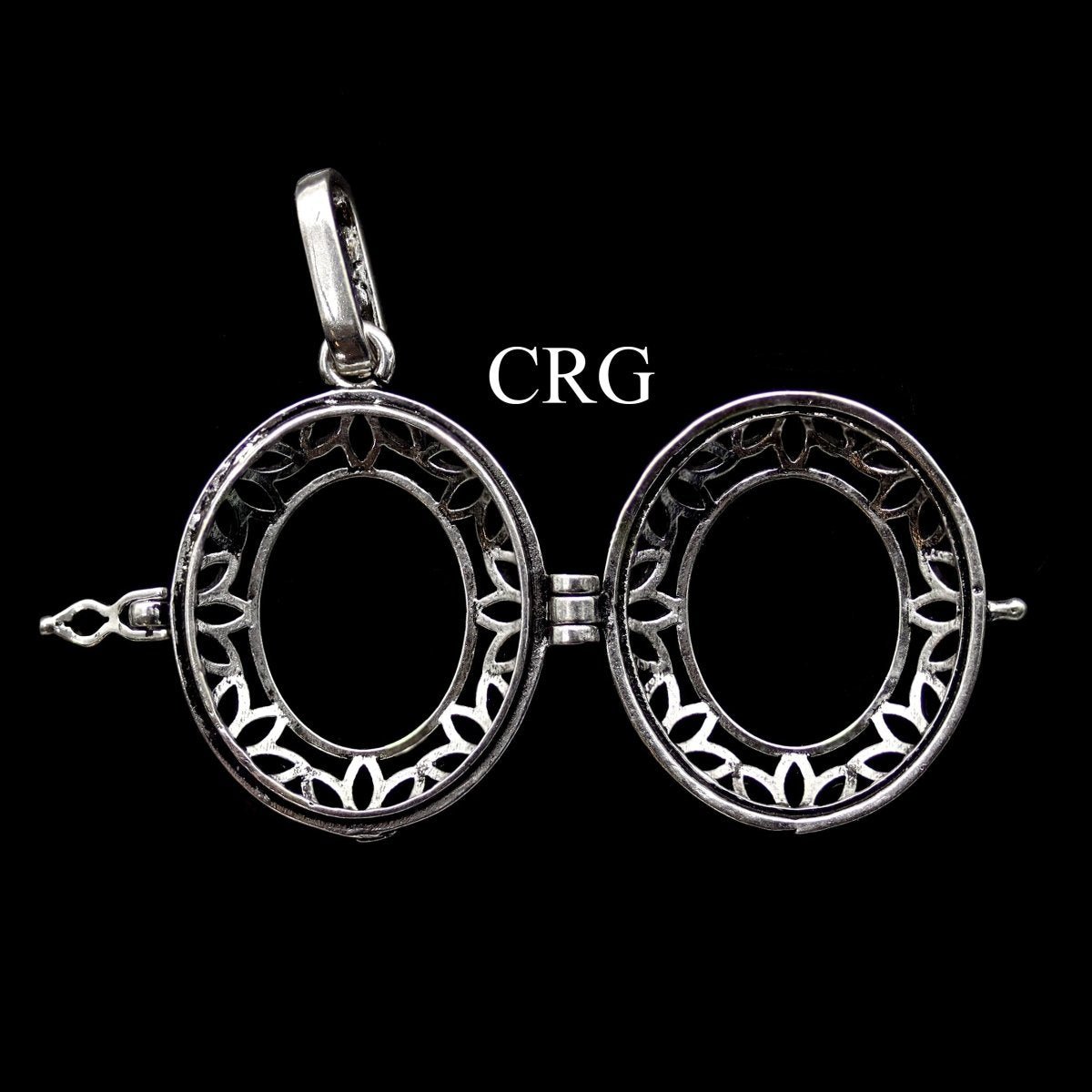 Silver Plated Filigree Cabochon Pendant Frame (1 Inch) (4 Pieces)