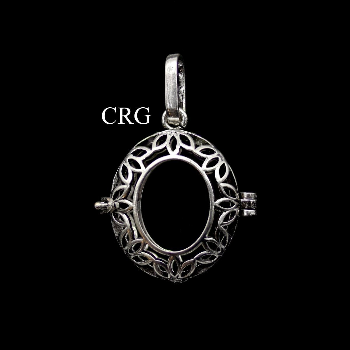 Silver Plated Filigree Cabochon Pendant Frame (1 Inch) (4 Pieces)