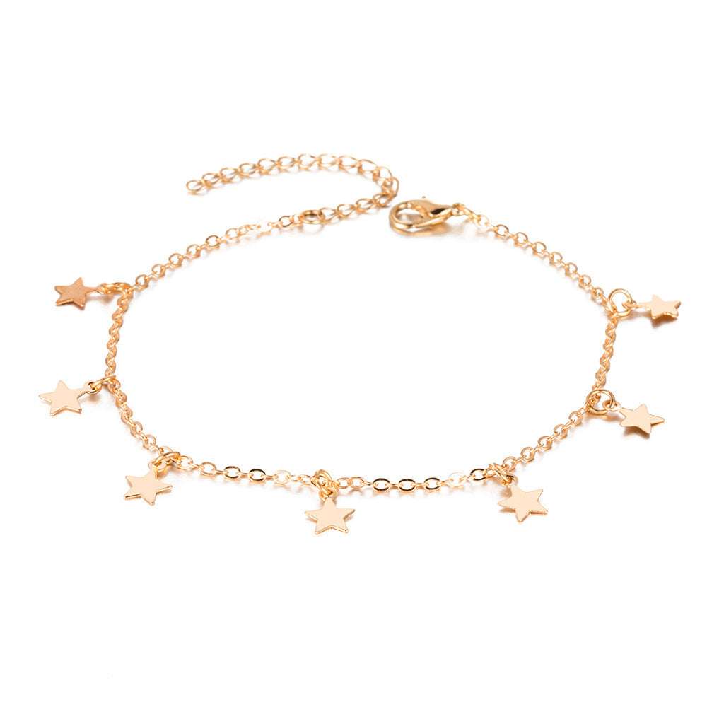 Simple Star Fashion Anklet Jewelry | Button Full Cup Plus Size Bra Without Wi | Wiccan Center
