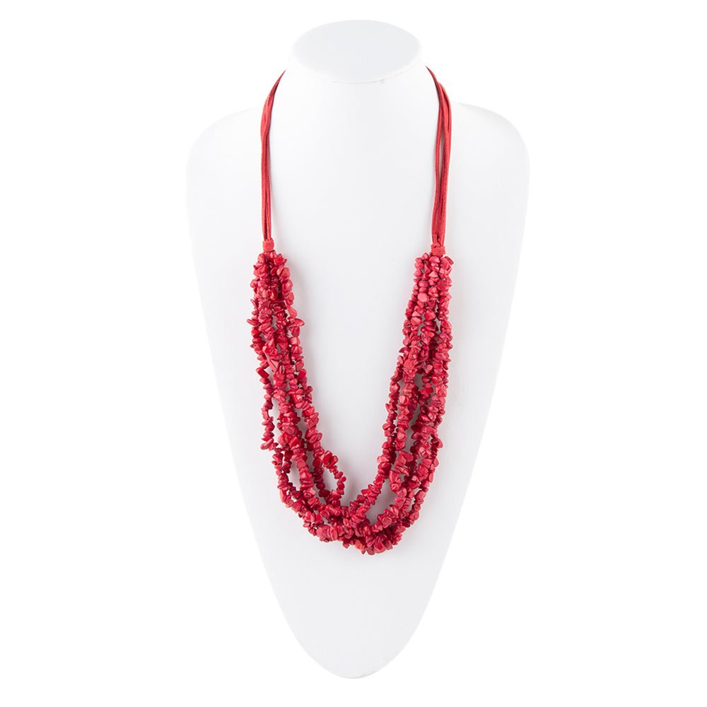 Six Strand Red Magnesite Necklace | Necklaces | Wiccan Center