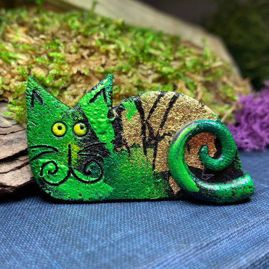 Quirky Cat Brooch | Brooch | Wiccan Center