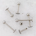 16G Externally Threaded Steel Labret with Ball | Body Jewelry | Wiccan Center