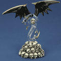 Small Glass Skull Dragon Figurine