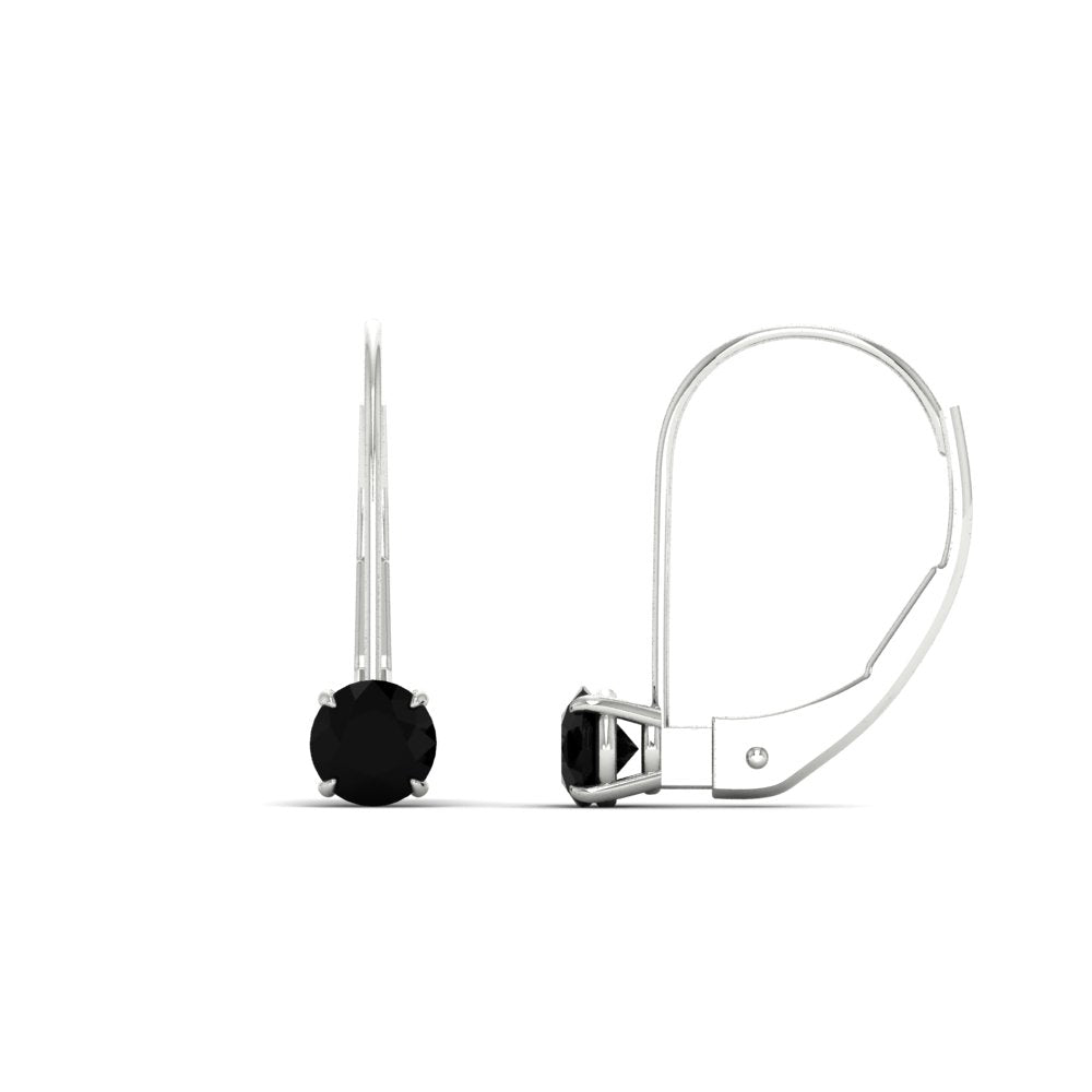 Small Round Diamond Studs Lever Back Earring