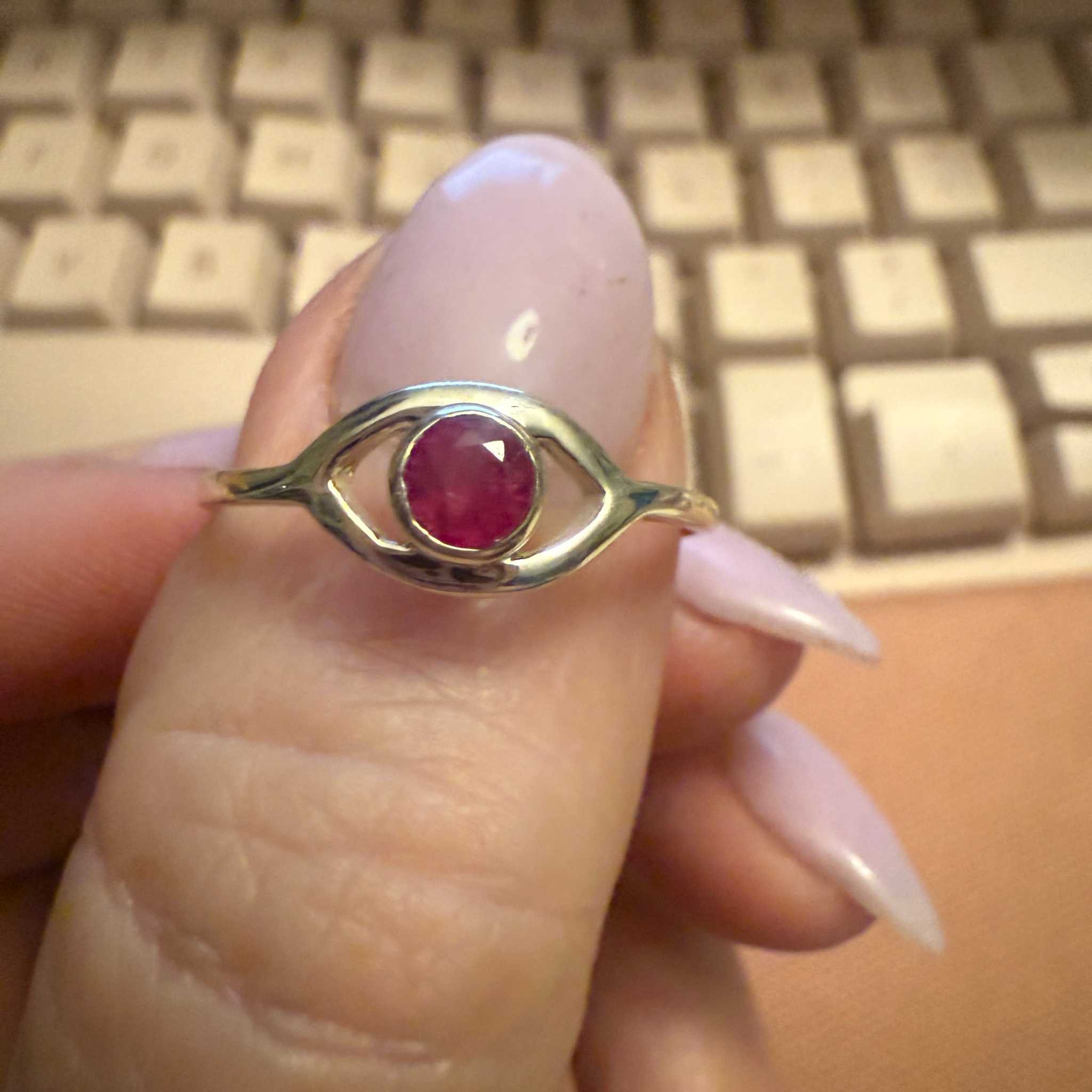 All-Seeing Eye Ruby Ring | Rings | Wiccan Center