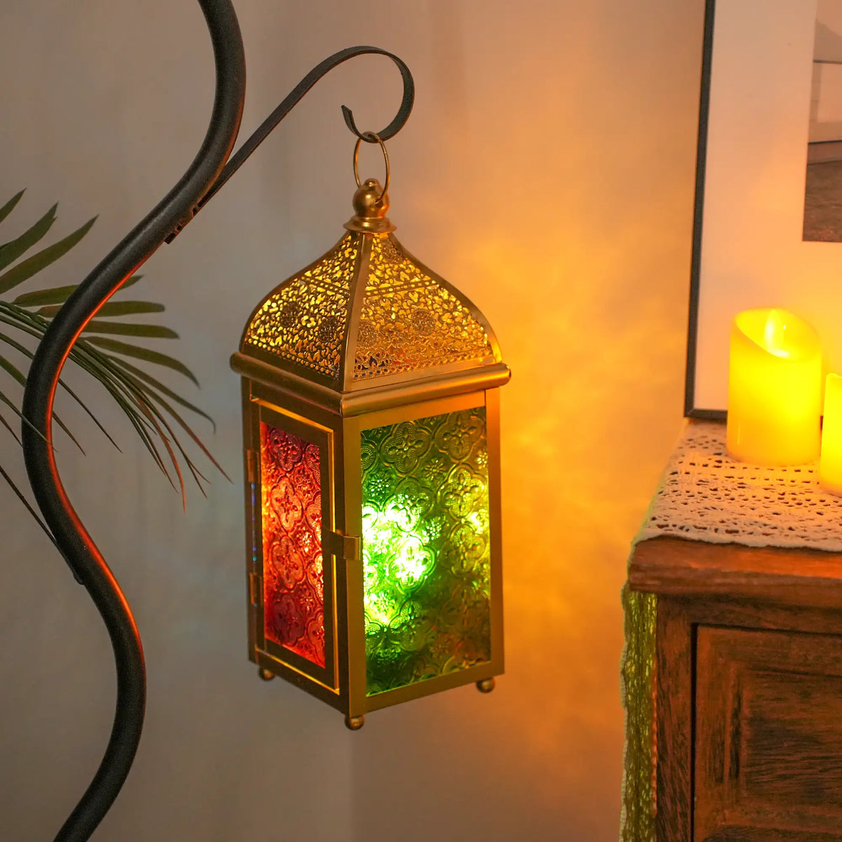 12'' Gold Moroccan Candle Lantern | | Wiccan Center