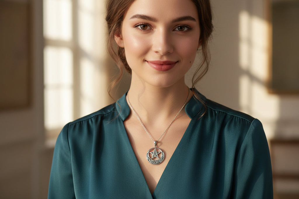 Moon And Star Necklace | Pendant | Wiccan Center