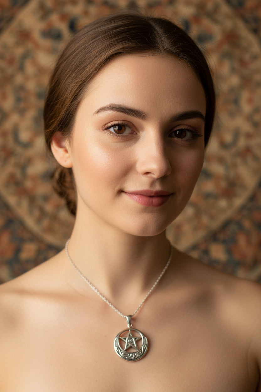 Moon And Star Necklace | Pendant | Wiccan Center