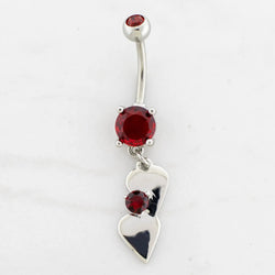14G Double Heart Navel Ring | Body Jewelry | Wiccan Center