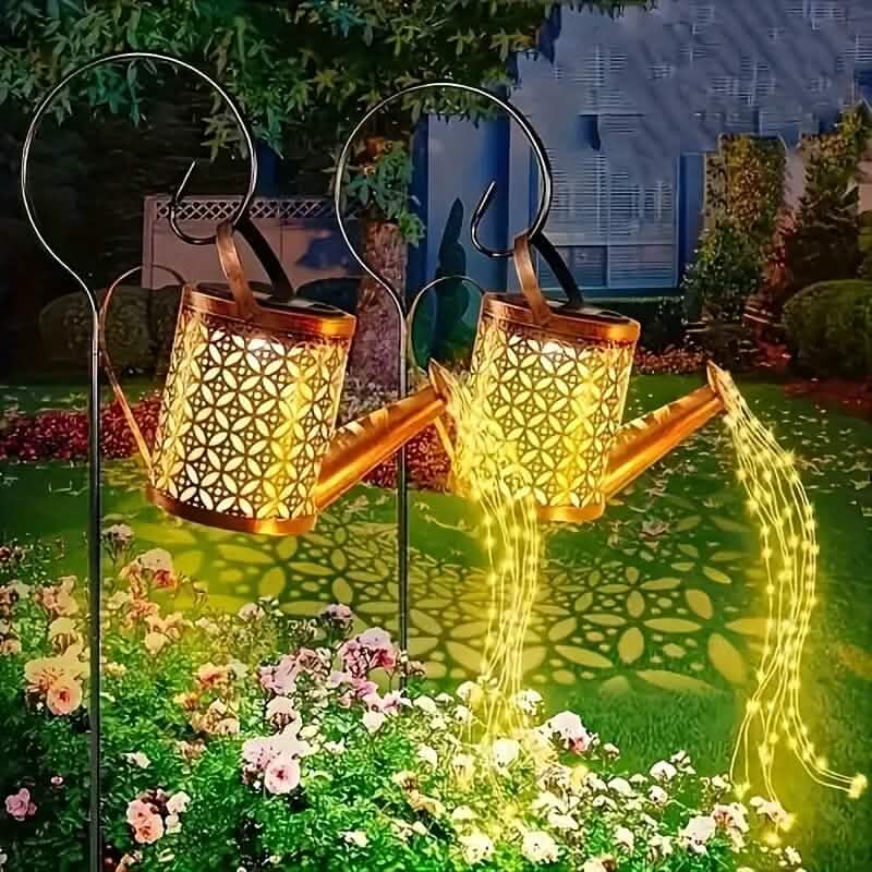 Solar LED Watering Can String Lights | Outdoor Lighting | Wiccan Center