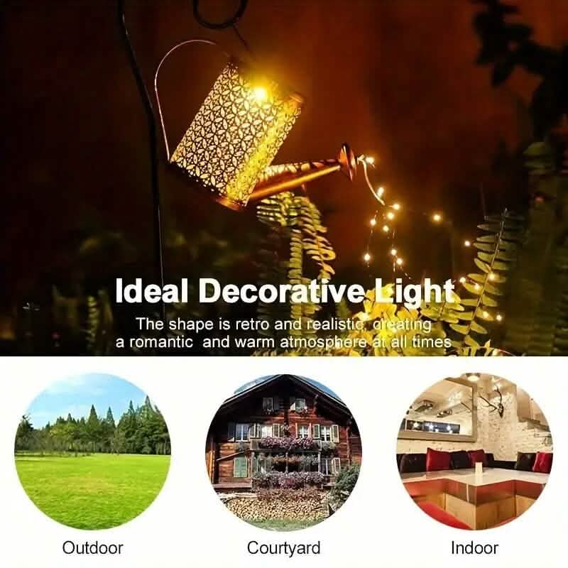 Solar LED Watering Can String Lights | Outdoor Lighting | Wiccan Center