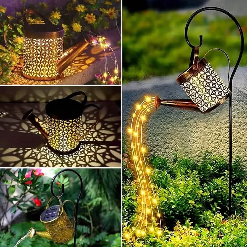 Solar LED Watering Can String Lights | Outdoor Lighting | Wiccan Center