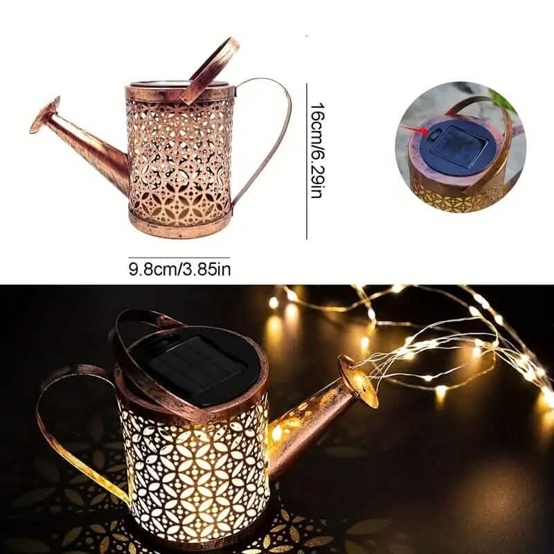 Solar LED Watering Can String Lights | Outdoor Lighting | Wiccan Center