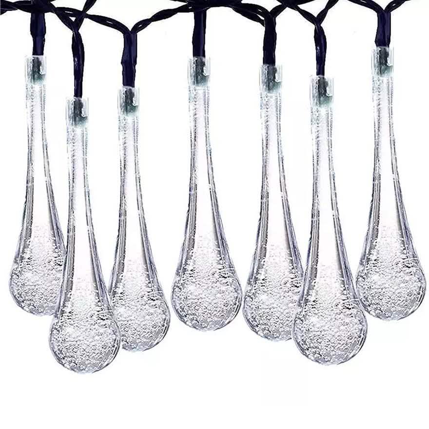 Solar String Lights 20ft 30 LED Water Drop Solar String Fairy Waterproof Lights | String & Fairy Lights | Wiccan Center
