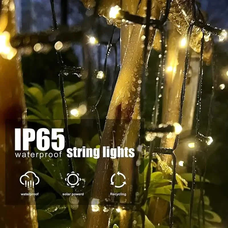Solar String Lights Outdoor Waterproof | String & Fairy Lights | Wiccan Center