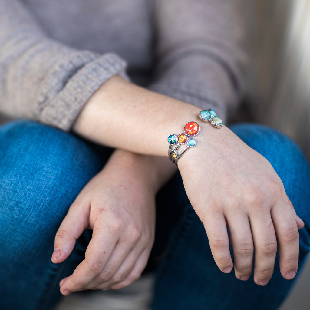 Open Solar System Cuff Bracelet | Bracelet | Wiccan Center