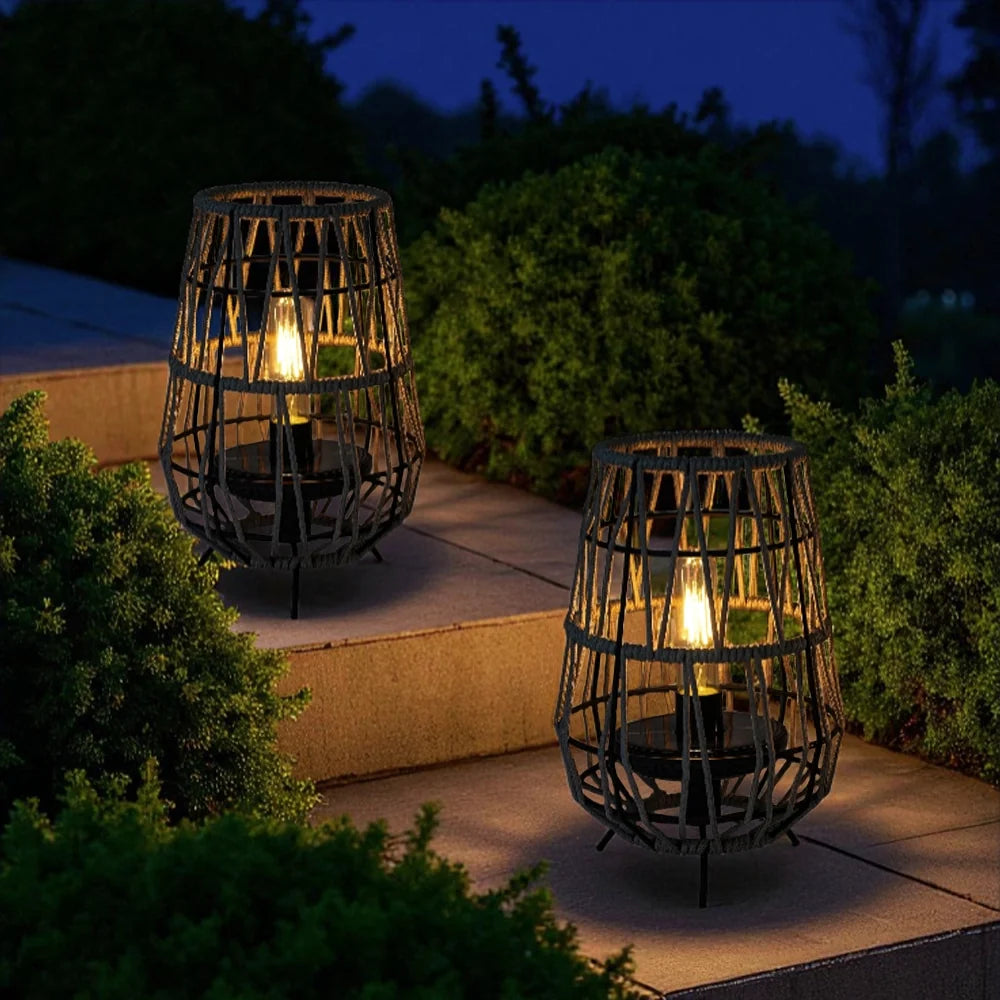 Set of 2 Solar Lantern Outdoor Table Lamp Outside Hanging Solar Lights | New Product | Wiccan Center