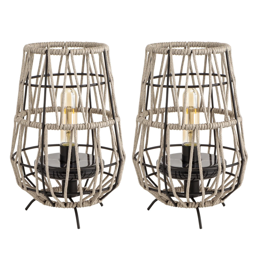 Set of 2 Solar Lantern Outdoor Table Lamp Outside Hanging Solar Lights | New Product | Wiccan Center