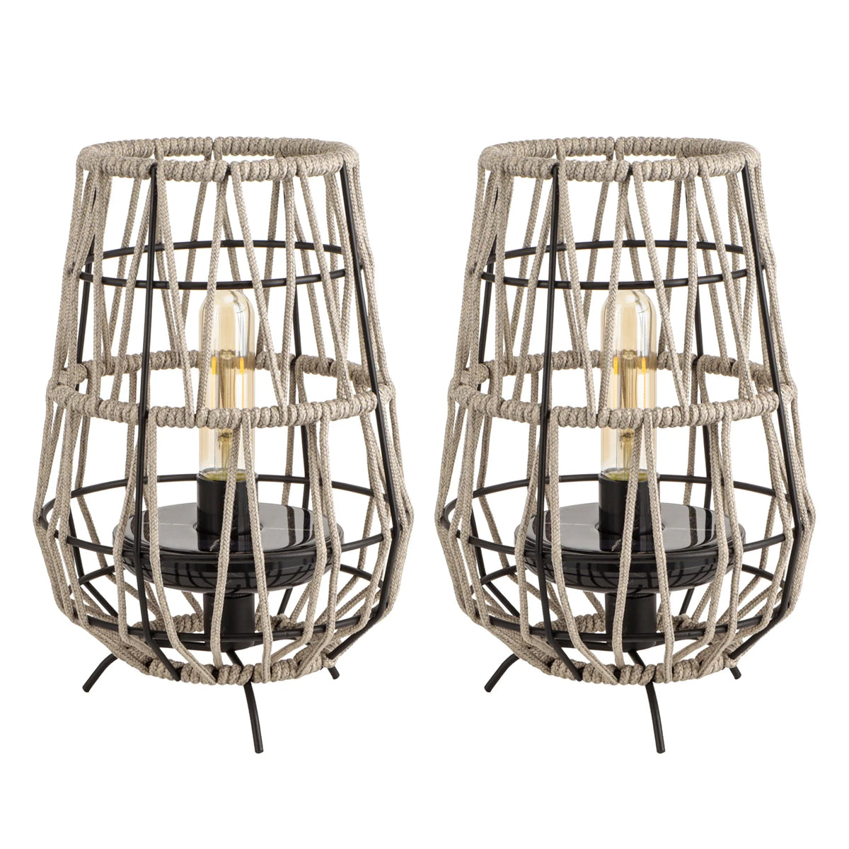 Set of 2 Solar Lantern Outdoor Table Lamp Outside Hanging Solar Lights | New Product | Wiccan Center
