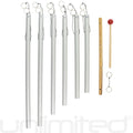 Set of 6 Sacred Solfeggio Tuned Healing Chimes