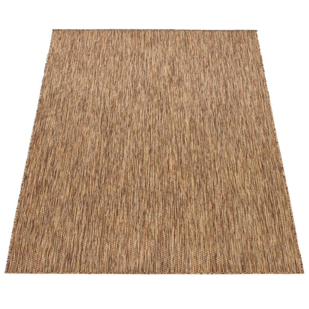 Solid Outdoor Rug for Patio or Balcony weatherproof in Mottled Brown Beige | Outdoor Rugs | Wiccan Center