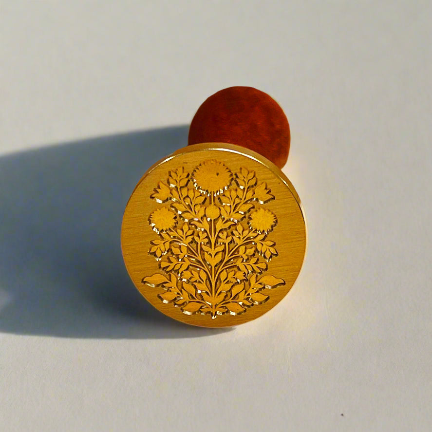 Elegant Floral Wax Seal Stamp - Botanical Design for Invitations & Crafts | Wax Seal | Wiccan Center