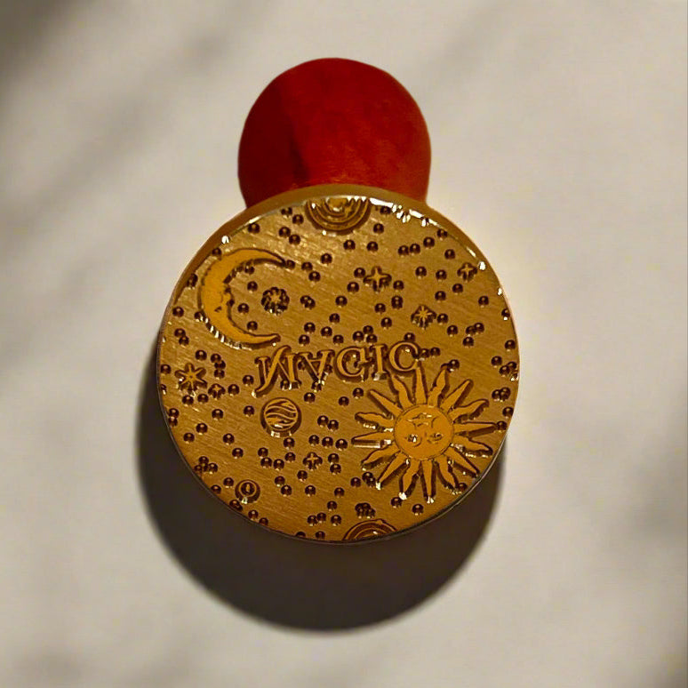 Whimsical "Magic" Wax Seal Stamp with Sun, Moon & Stars - Enchanting Seals | Wax Seal | Wiccan Center