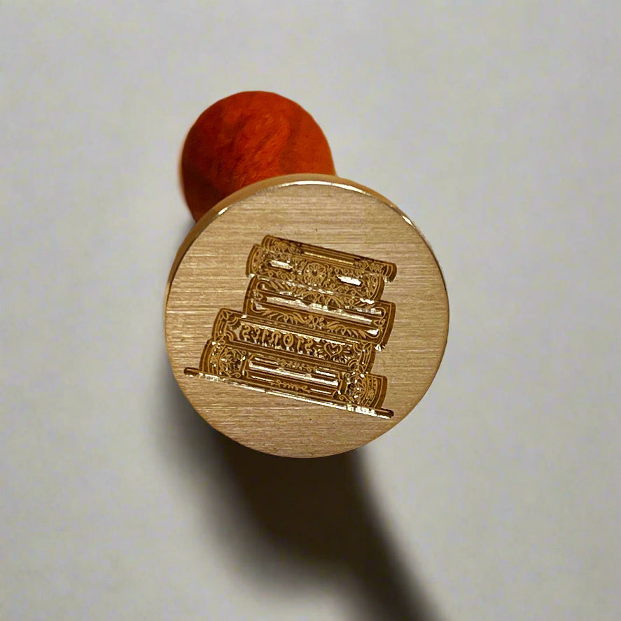 Stack of Books Wax Seal Stamp - Literary Design for Readers & Writers | Wax Seal | Wiccan Center