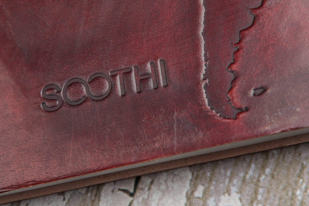 Extra Large World Map 14x11 Handmade Leather Journal | Journal | Wiccan Center