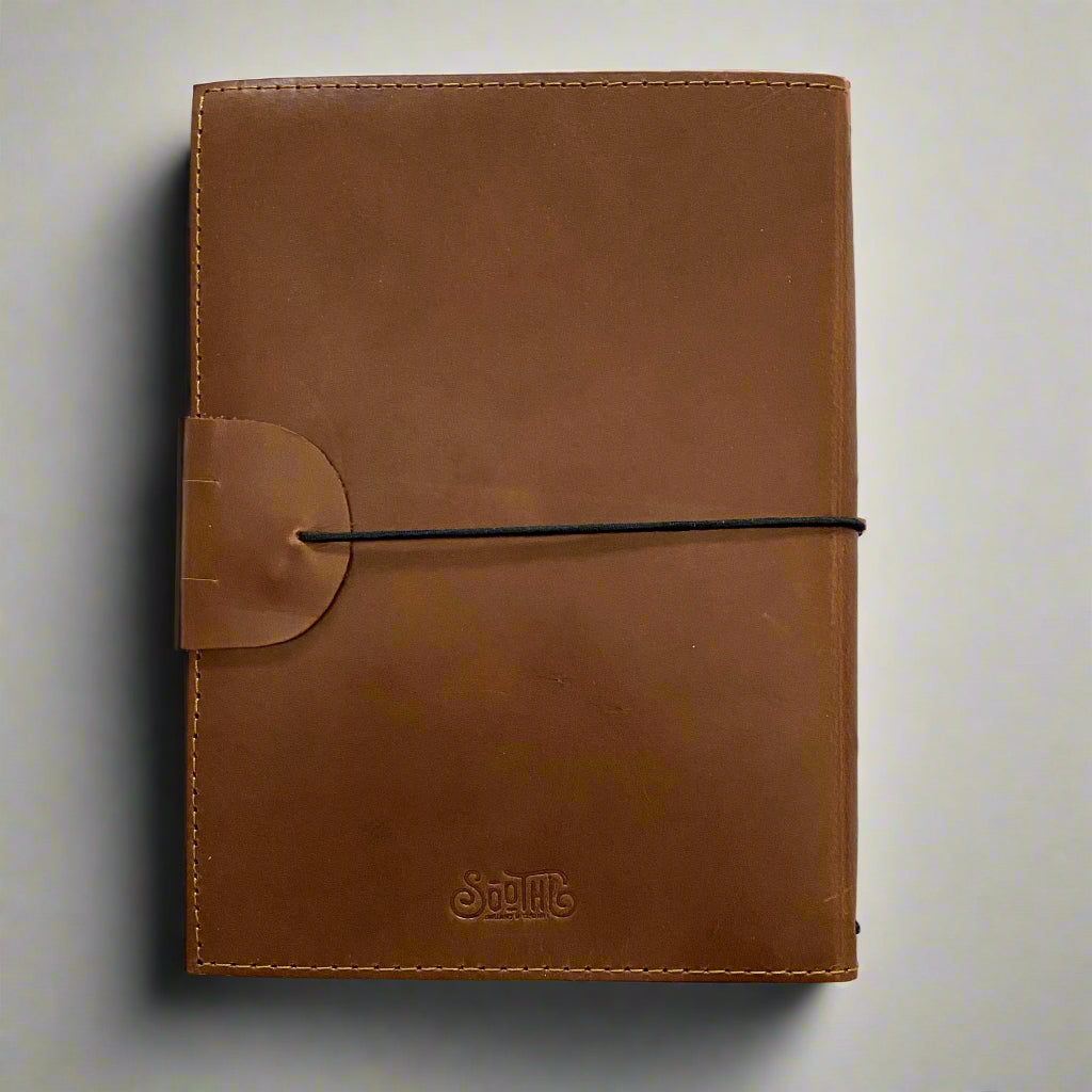 Soothi A5 Refillable Leather Traveler's Journal - Classic Design with Pockets, Pen Slot & Tree-Free Paper | Journal | Wiccan Center