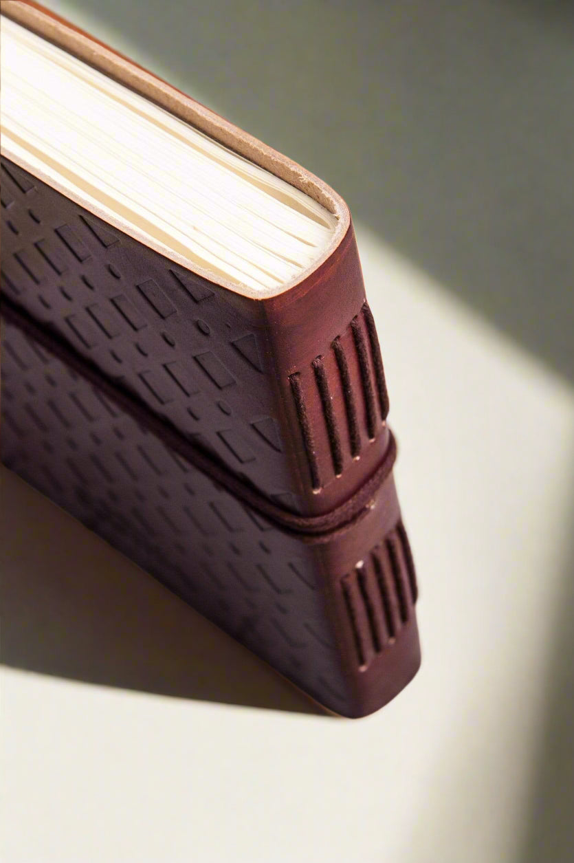 Compass 7x7 Artist Handmade Leather Journal | Journal | Wiccan Center