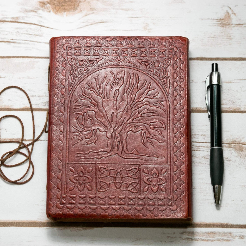 Tree Of Life Handmade Leather Journal | Journal | Wiccan Center